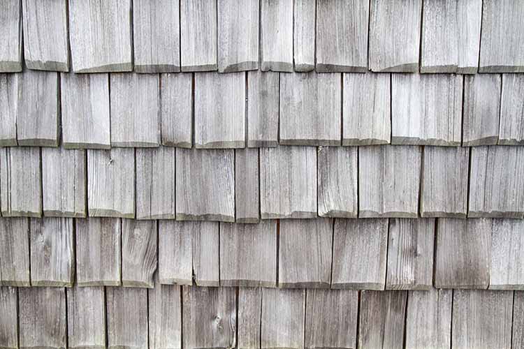 Weathered shingle wall as background