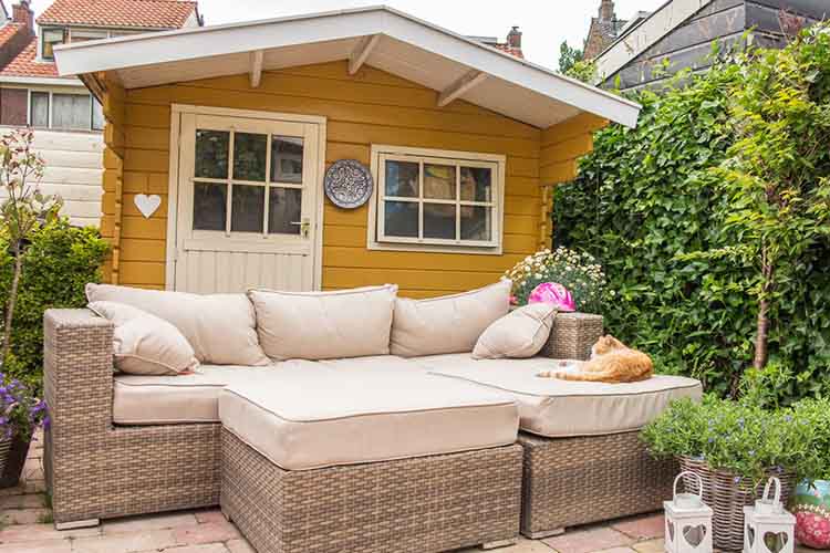 Garden shed and sofa Photo