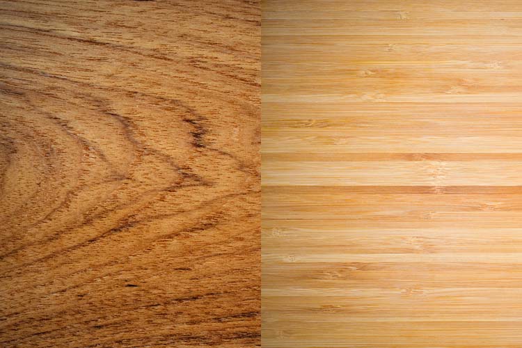 Teak wood vs olive wood texture